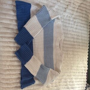 moon & madison Blue and White Striped Sweater